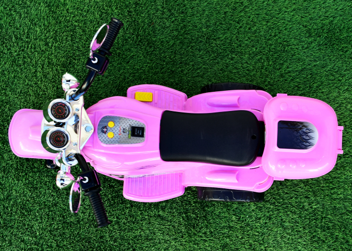 Motocicleta electrica pentru fetite Kinderauto BJ777 35W 6V, culoare roz [9]