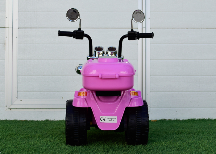 Motocicleta electrica pentru fetite Kinderauto BJ777 35W 6V, culoare roz [8]