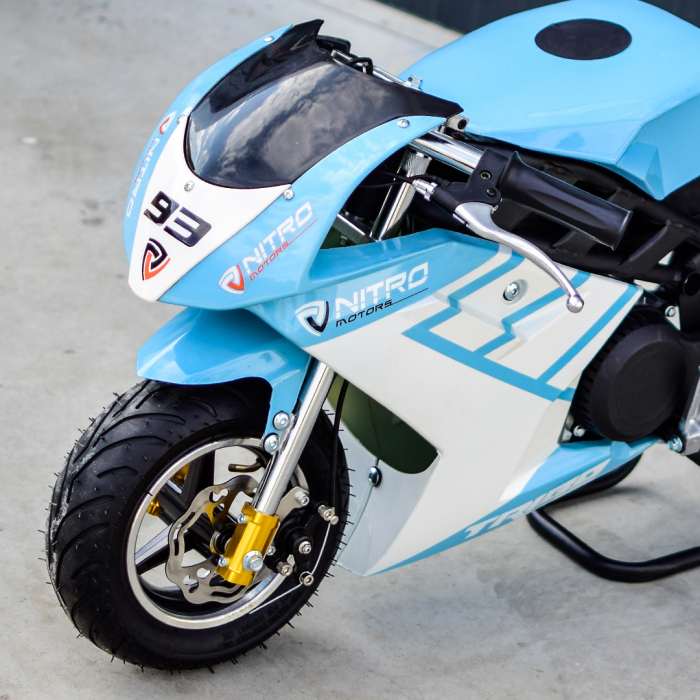 Motocicleta electrica Pocket Bike NITRO Eco TRIBO 1060W 36V #Albastru [6]
