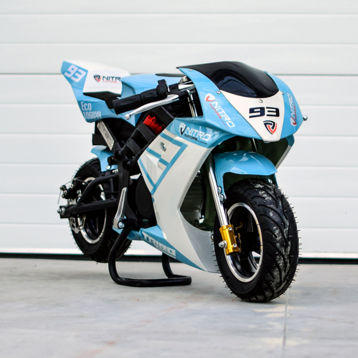 Motocicleta electrica Pocket Bike NITRO Eco TRIBO 1060W 36V #Albastru [2]