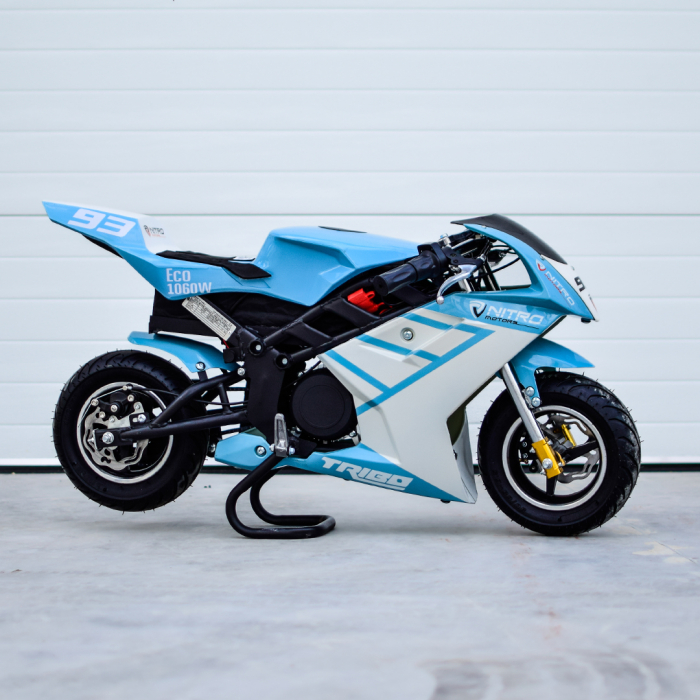 Motocicleta electrica Pocket Bike NITRO Eco TRIBO 1060W 36V #Albastru [3]