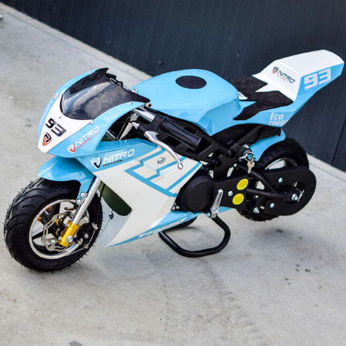 Motocicleta electrica Pocket Bike NITRO Eco TRIBO 1060W 36V #Albastru [5]