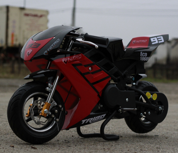 Motocicleta electrica Pocket Bike NITRO Eco TRIBO 1060W 36V #Rosu [11]