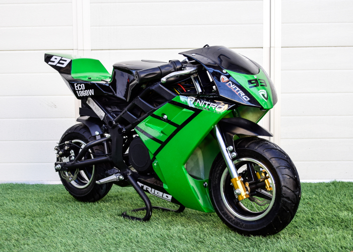 Motocicleta electrica Pocket Bike NITRO Eco TRIBO 1060W 36V #Verde [7]
