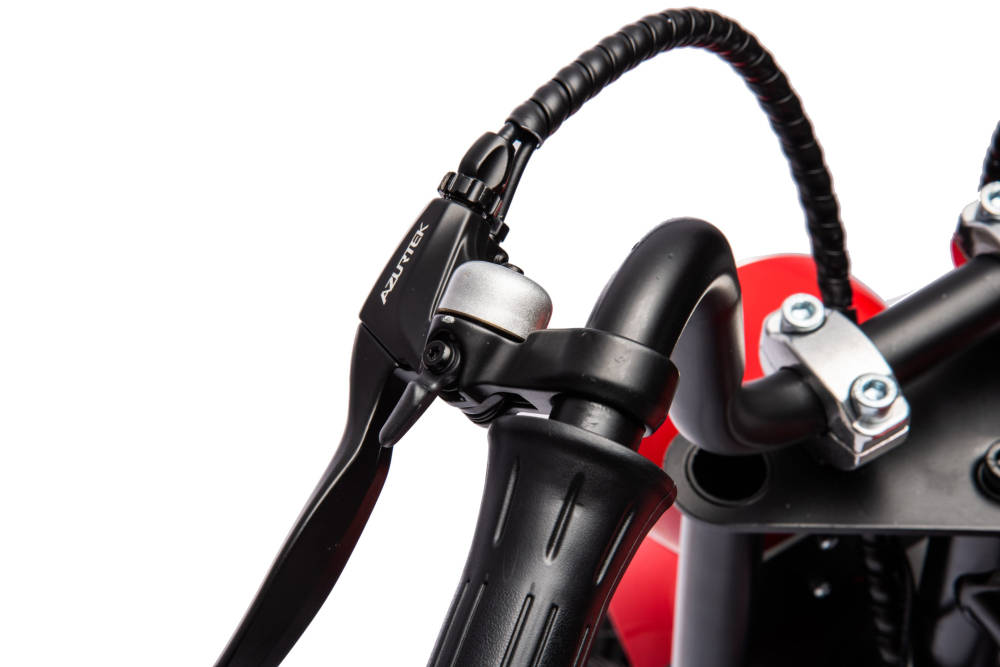 Motocicleta pentru copii, Kinderauto Chopper 350W, 36V, cu roti gonflabile, scaun tapitat,culoare rosie [13]