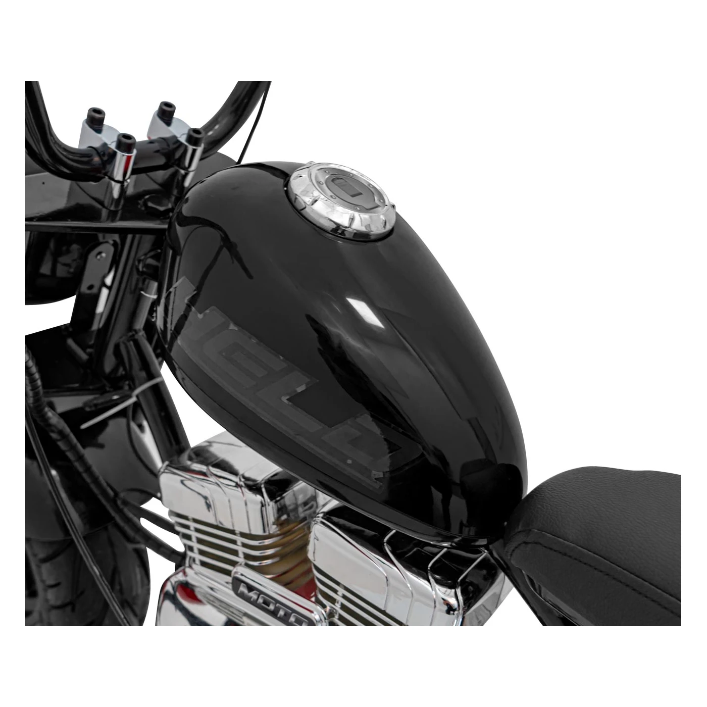 Motocicleta pentru copii intre 5 si 9 ani, Kinderauto Old School, 300W, 24V, cu roti gonflabile, scaun tapitat, premium, negru [10]