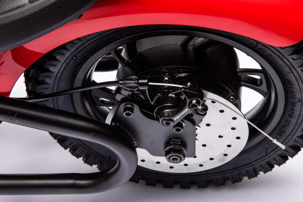 Motocicleta pentru copii, Kinderauto Chopper 350W, 36V, cu roti gonflabile, scaun tapitat,culoare rosie [14]