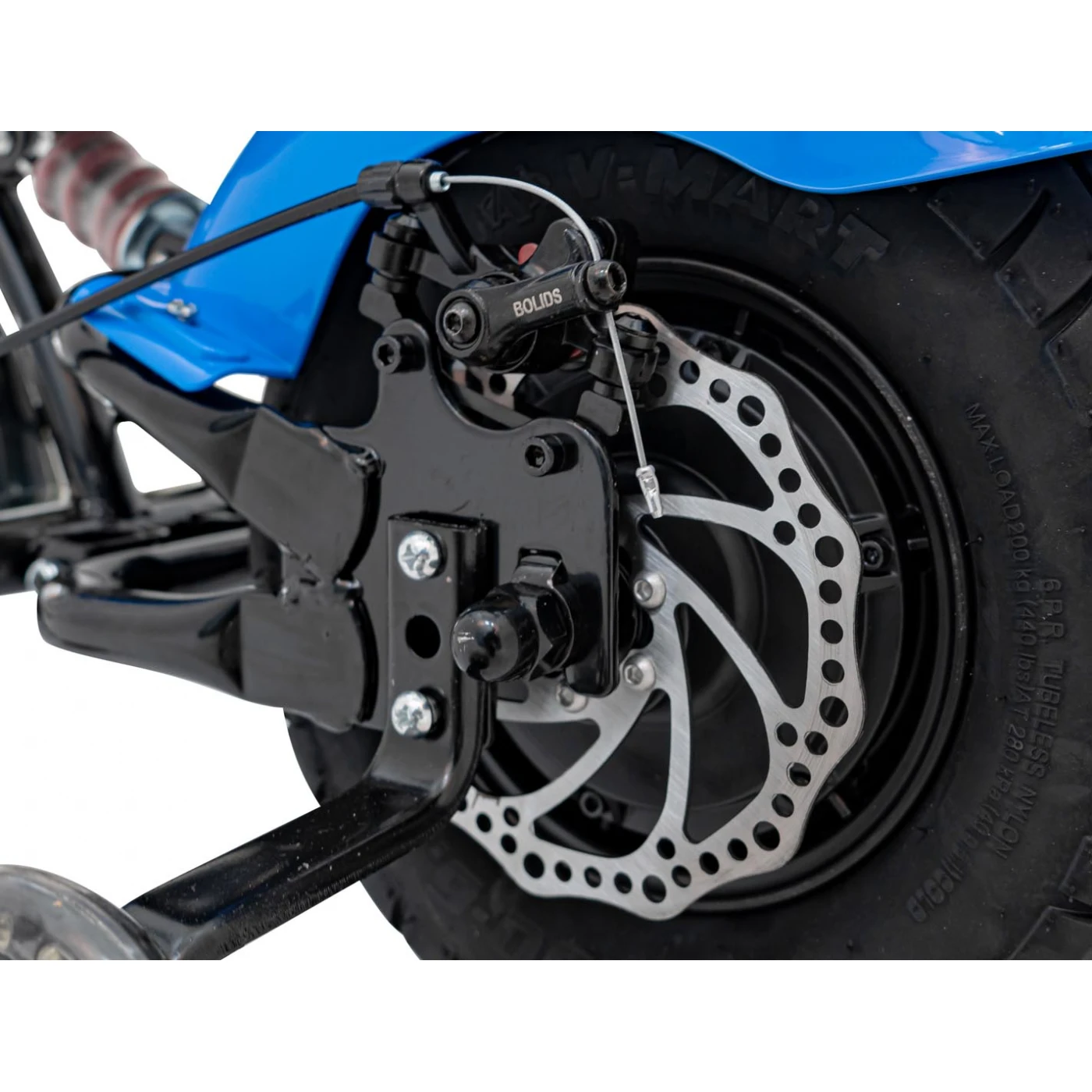Motocicleta pentru copii intre 5 si 9 ani, Kinderauto Old School, 300W, 24V, cu roti gonflabile, scaun tapitat, premium, albastru [12]