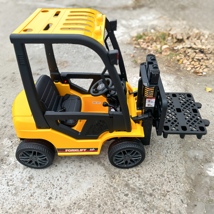 Motostivuitor electric pentru copii, Kinderauto BJD08, 90W, 12V, echipat Premium, culoare Galben [12]