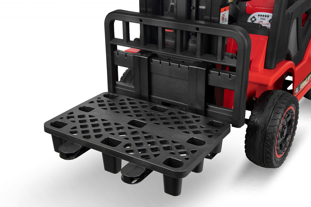 Motostivuitor electric pentru copii, Kinderauto Forklift, 90W, 12V, echipat STANDARD, rosu [9]