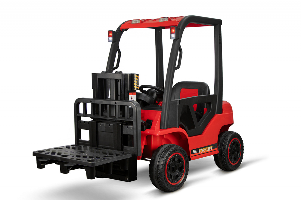 Motostivuitor Electric Pentru Copii, Kinderauto Forklift, 90w, 12v, Echipat Standard, Rosu