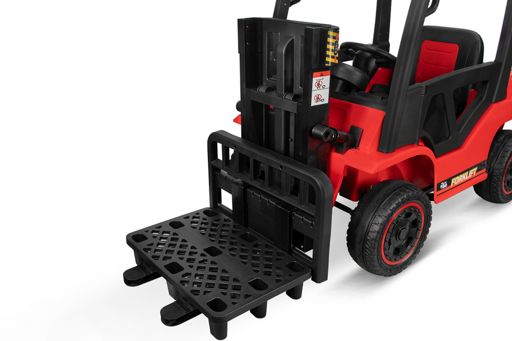 Motostivuitor electric pentru copii, Kinderauto Forklift, 90W, 12V, echipat STANDARD, rosu [6]