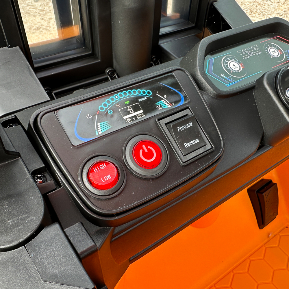 Motostivuitor electric pentru copii, licenta JCB 70W, 12V, echipat STANDARD, galben [14]