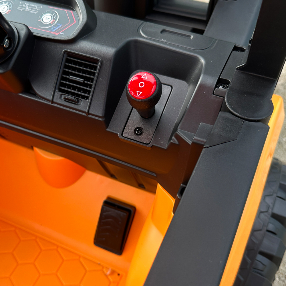 Motostivuitor electric pentru copii, licenta JCB 70W, 12V, echipat STANDARD, galben [15]