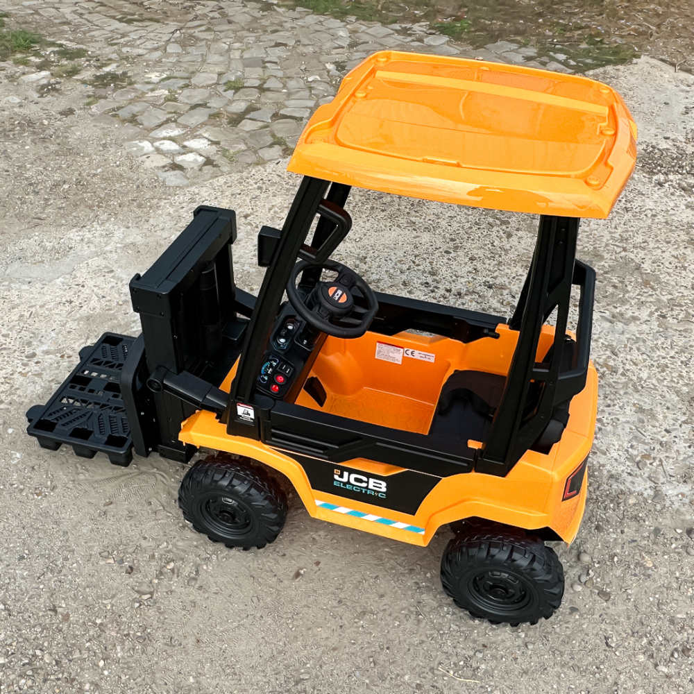 Motostivuitor electric pentru copii, licenta JCB 70W, 12V, echipat STANDARD, galben [11]