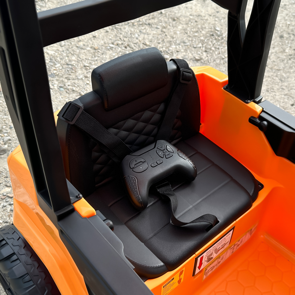 Motostivuitor electric pentru copii, licenta JCB 70W, 12V, echipat STANDARD, galben [12]