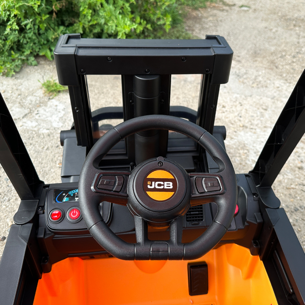 Motostivuitor electric pentru copii, licenta JCB 70W, 12V, echipat STANDARD, galben [13]