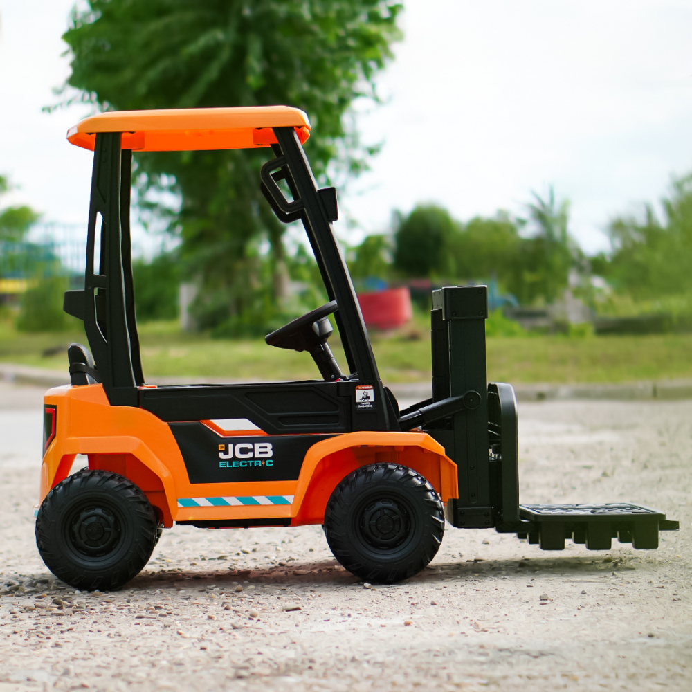 Motostivuitor electric pentru copii, licenta JCB 70W, 12V, echipat STANDARD, galben [10]