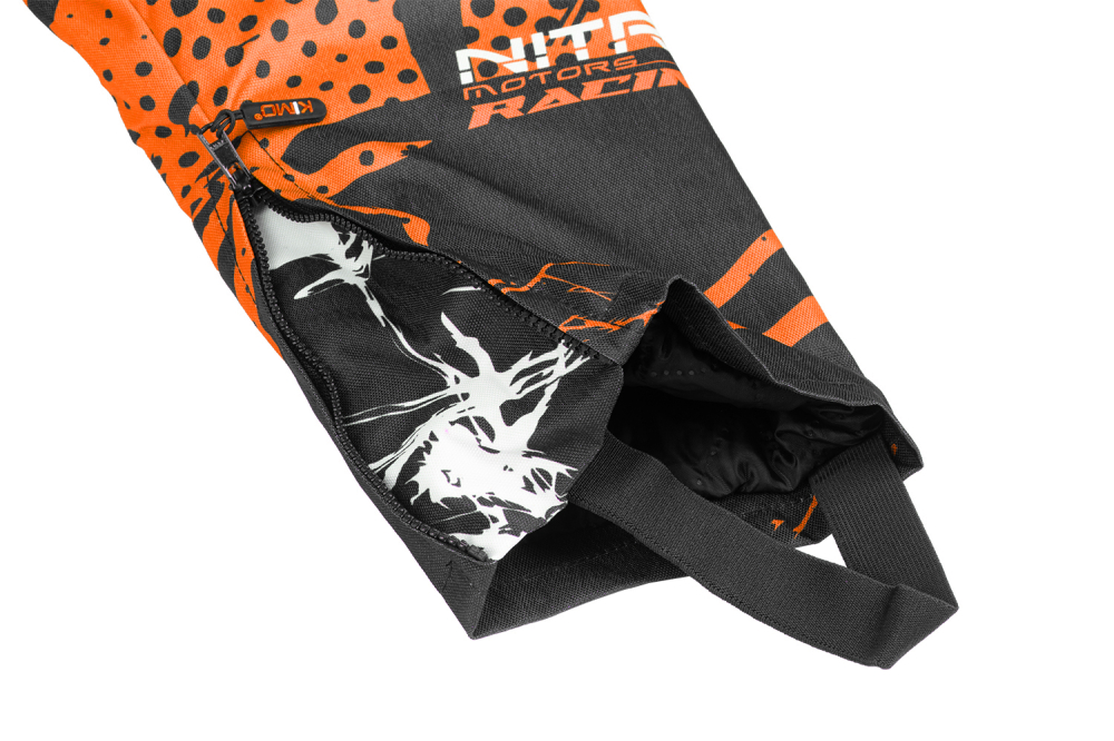 Pantaloni KIMO Kids BRO Motocross cu aparatori, ideal pentru copii pasionati de motocross, portocaliu [4]