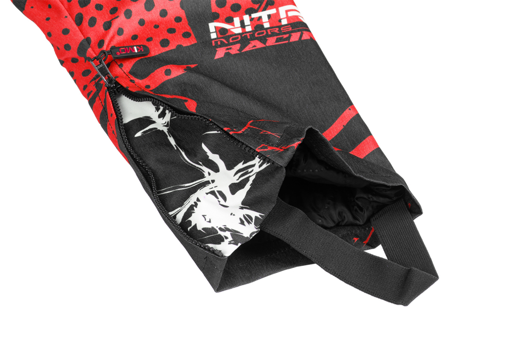 Pantaloni KIMO Kids BRO Motocross cu aparatori, ideal pentru copii pasionati de motocross, rosu [4]