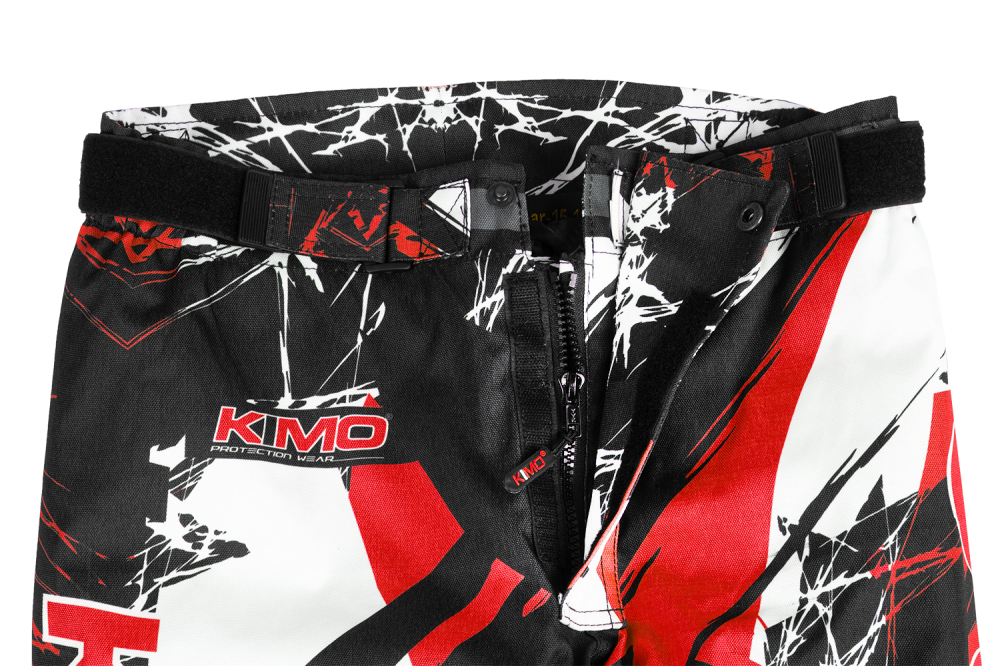 Pantaloni KIMO Kids BRO Motocross cu aparatori, ideal pentru copii pasionati de motocross, rosu [3]