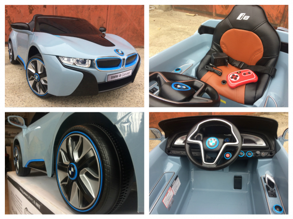Masinuta electrica copii 2-7 ani BMW i8, albastru [7]