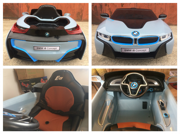 Masinuta electrica copii 2-7 ani BMW i8, albastru [8]