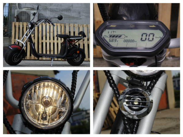 Scuter electric NITRO Eco Cruzer S10 1500W 60V Old School #Negru [7]