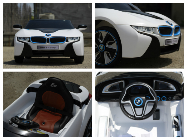 Masinuta electrica BMW I8 alba pentru copii 2-7 ani [7]