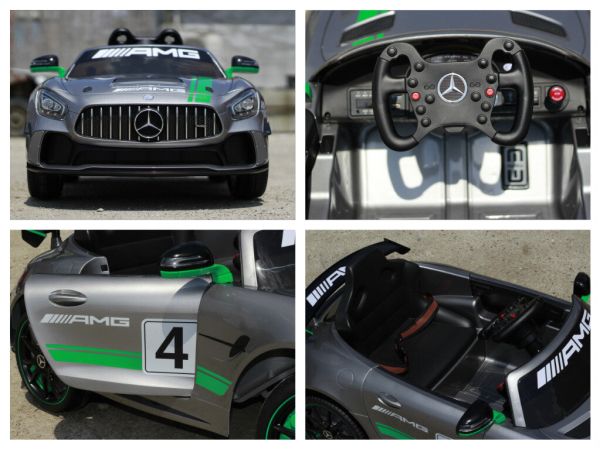 Masinuta electrica copii 2-5 ani Mercedes GT-R gri [8]