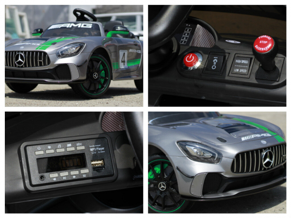 Masinuta electrica copii 2-5 ani Mercedes GT-R gri [9]