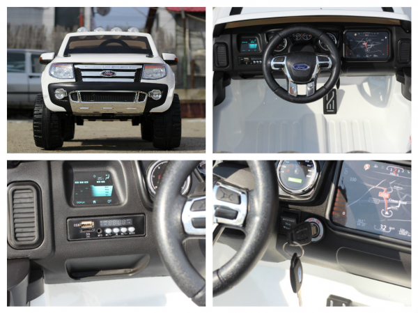 Masinuta electrica copii, Ford Ranger alb model F150 [8]