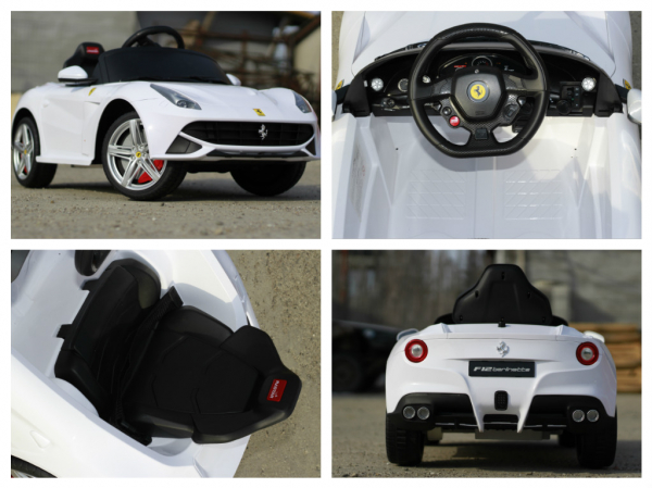 Masinuta electrica Ferrari F12 1x 25W STANDARD 12V #Alb [8]