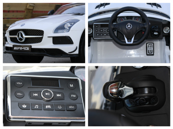 Mercedes SLS AMG premium alb, copii 2-7 ani [8]