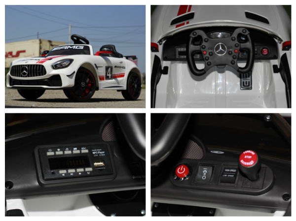 Masinura electrica sport copii alba, Mercedes GT-R [9]