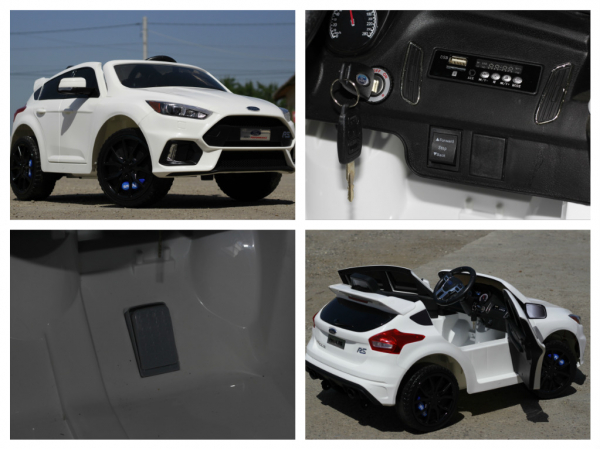 Masinuta electrica Ford Focus RS alb, copii 2-7 ani [9]