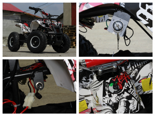 ATV electric pentru copii NITRO Torino Quad 1000W 48V culoare Alb [6]