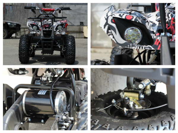 ATV electric pentru copii NITRO Torino Quad 1000W 48V culoare Alb [9]