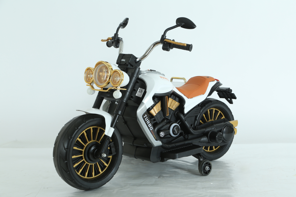 Motocicleta electrica cu atasament BJDL1588 55W 12V 7Ah PREMIUM, culoare alba [2]