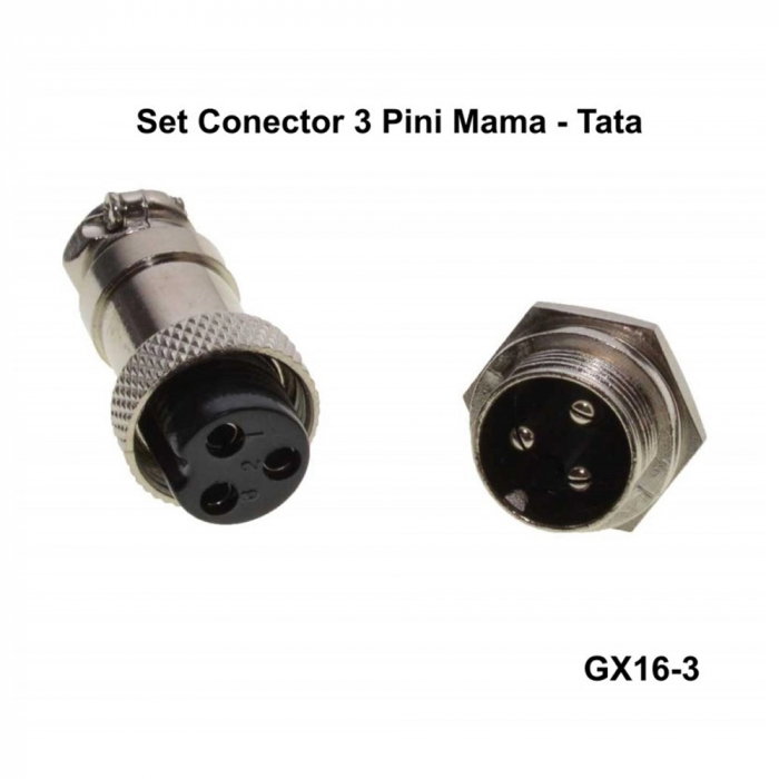 Set conector incarcator GX cu 3 pini [3]