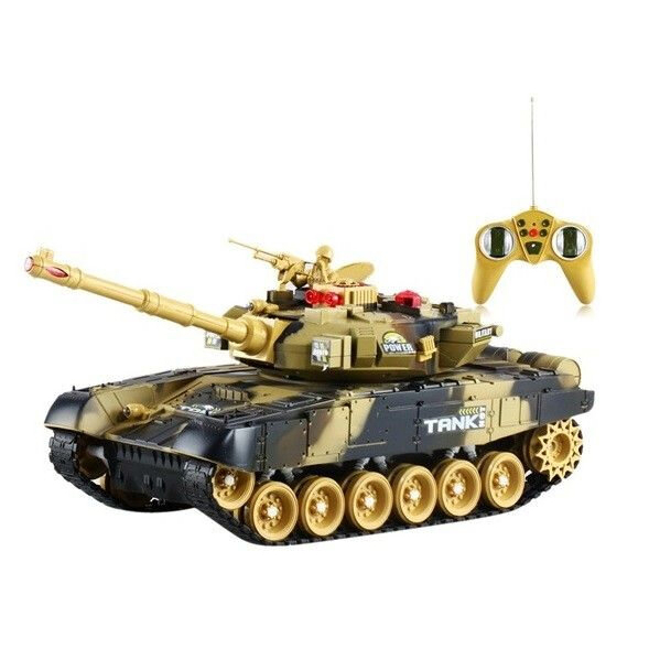 Tanc militar de jucarie T-90, scara 1:16 RC, cu telecomanda, lumini si efecte sonore speciale de lupta