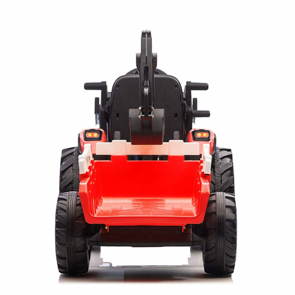 Tractor electric cu remorca pentru copii Kinderauto 720-T, 90W 12V, cupa si incarcator incluse, premium, culoare rosie [6]