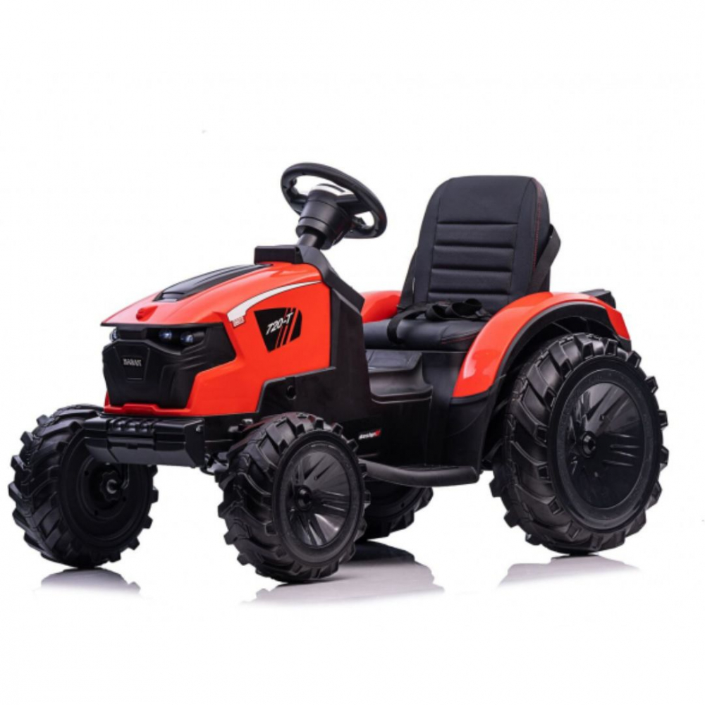 Tractor electric cu remorca pentru copii Kinderauto 720-T, 90W 12V, cupa si incarcator incluse, premium, culoare rosie [4]