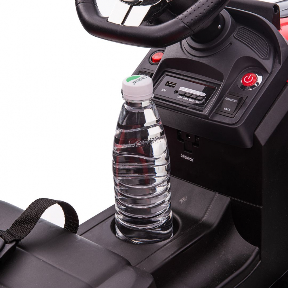Tractor electric cu remorca pentru copii Kinderauto 720-T, 90W 12V, cupa si incarcator incluse, premium, culoare rosie [23]