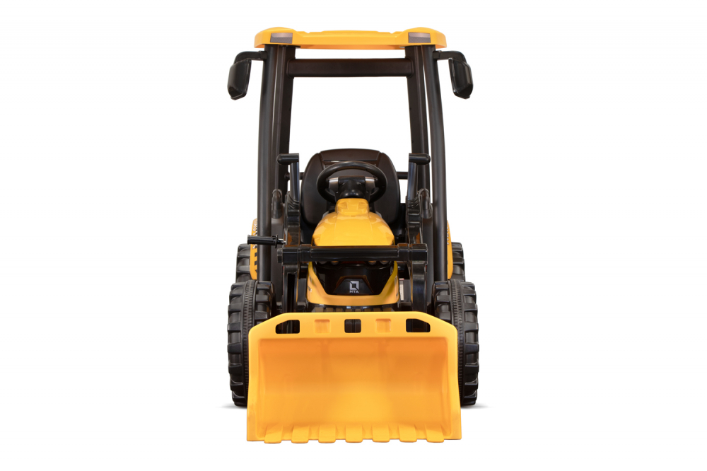 Tractoras electric copii cu remorca si cupa, Power-Tractor 400W 24V, culoare galbena [20]