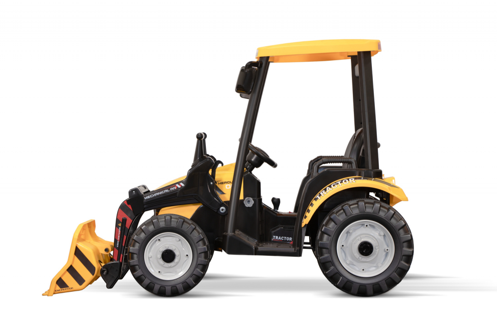 Tractoras electric copii cu remorca si cupa, Power-Tractor 240W 12V, galben [22]