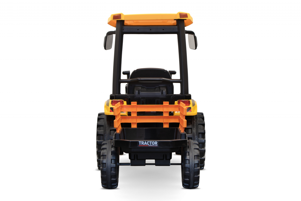 Tractoras electric copii cu remorca si cupa, Power-Tractor 400W 24V, culoare galbena [21]