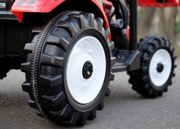 Tractoras electric copii cu remorca si cupa, Power-Tractor 240W 12V, rosu [9]