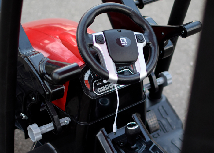 Tractoras electric copii cu remorca si cupa, Power-Tractor 240W 12V, rosu [8]
