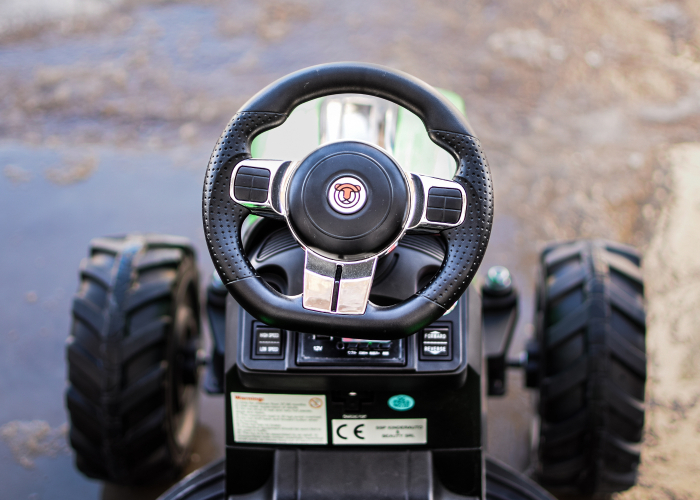 Tractoras electric Kinderauto 720-T 90W 12V 10 Ah cu remorca, PREMIUM culoare Verde [7]